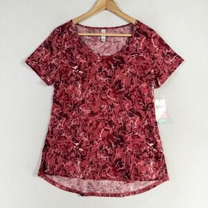 LuLaRoe Disney Top Tee T Shirt Womens Medium Red Incredibles Pixar Scoop Neck